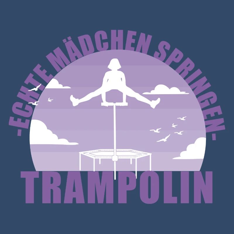 Echte Mädchen springen Trampolin Geschenk