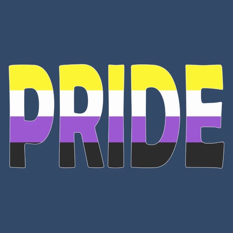 Pride lettering Non-Binary Non-Binary LGBTQ