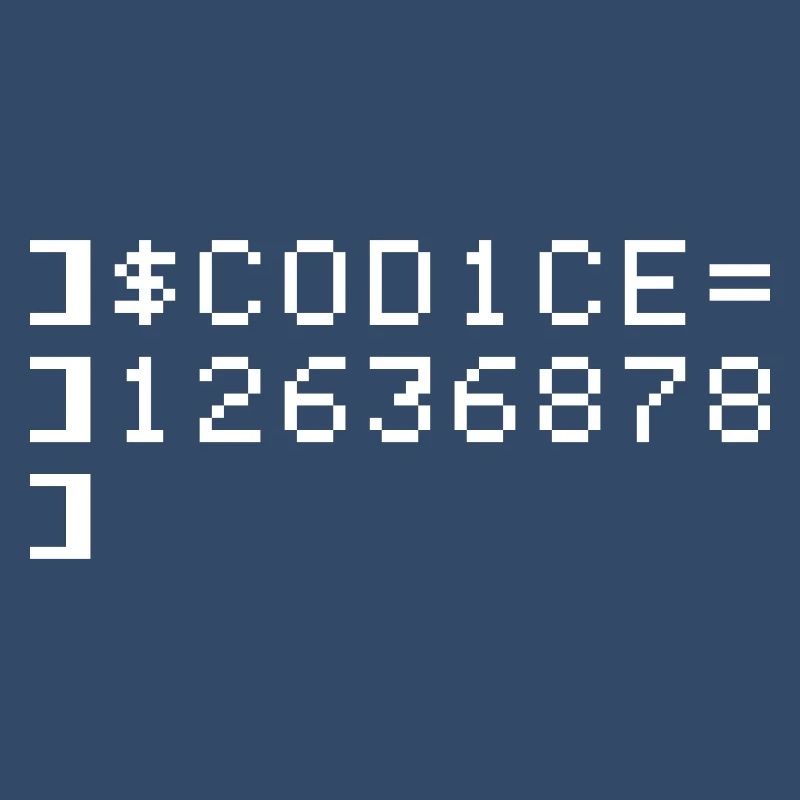 C0D1CE Codice 8-Bit Esadecimal Code Nerd Pix