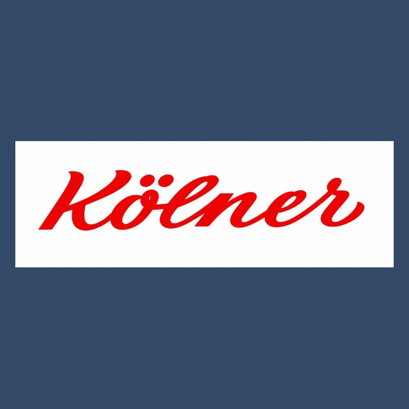 Kölner Roter Script-Logo Print