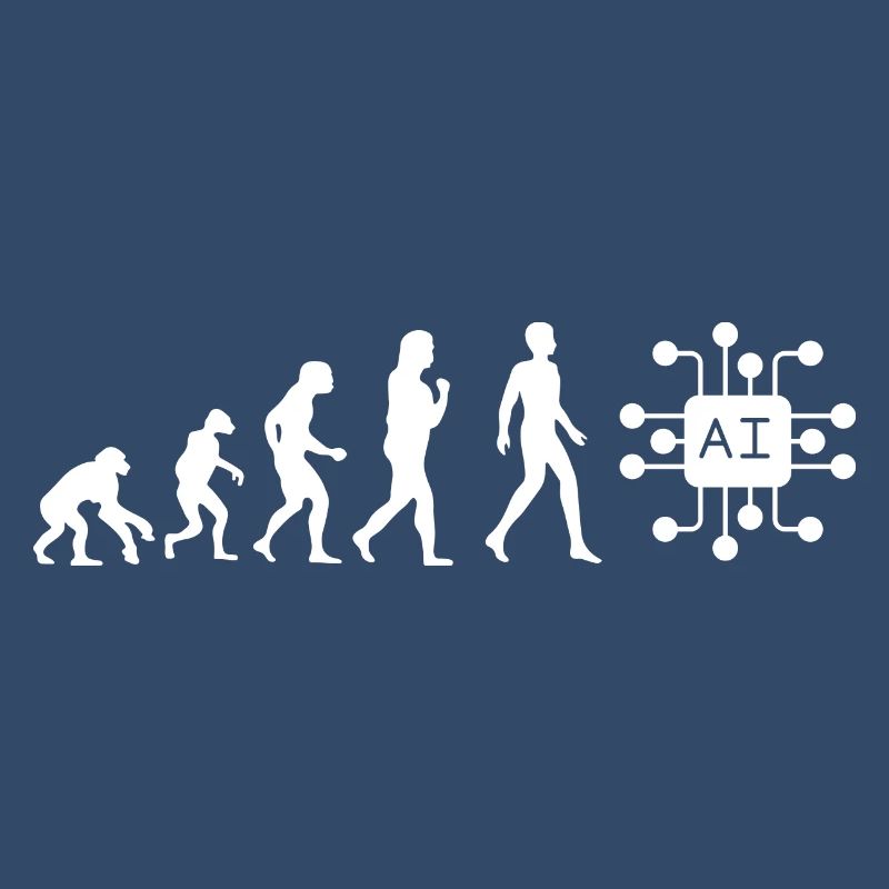 T Shirt evolution AI Artificial Intelligence fun