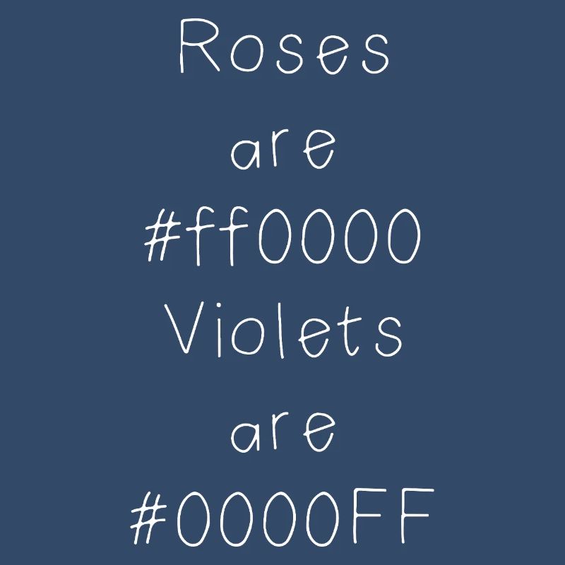 Blague sur le code couleur hexadécimal pour développeurs, codeurs et web...