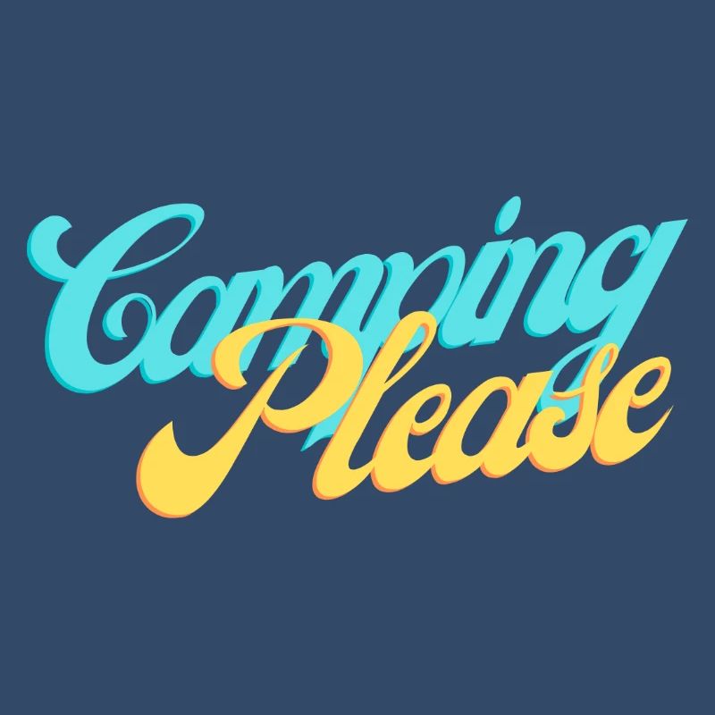 Camping Please Retro Script