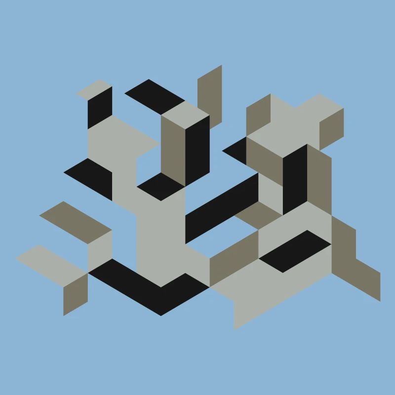Perspective Construction Cube Dyeing Yourself Labyrinth 3D