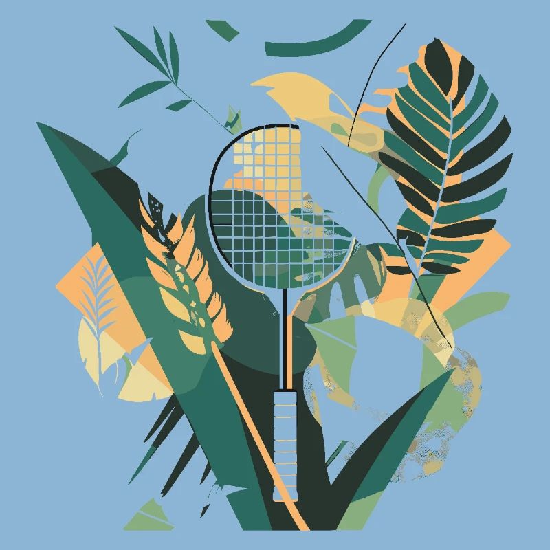 Badminton Racket Artwork