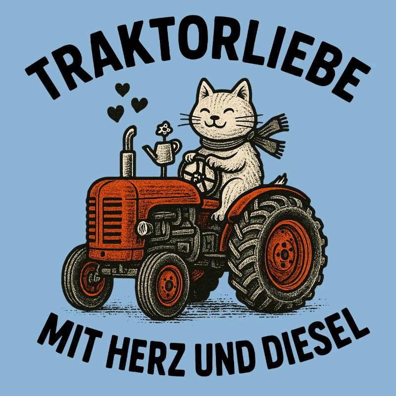 Trattore amore con cuore e diesel