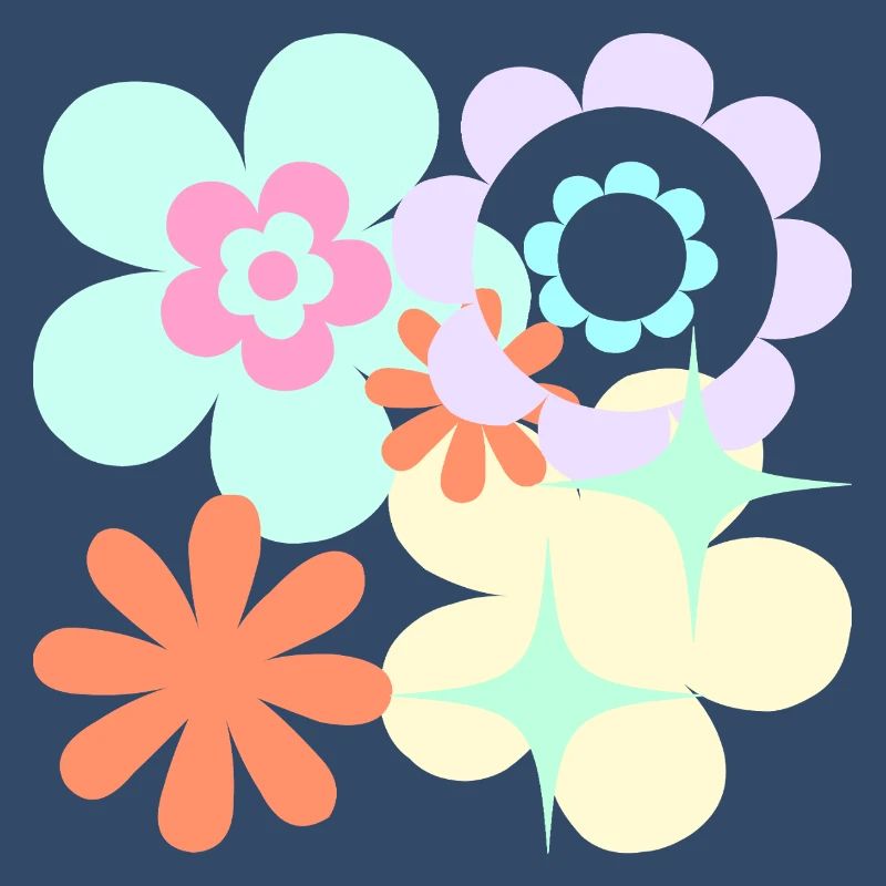 Blossom Pop Retro Pattern