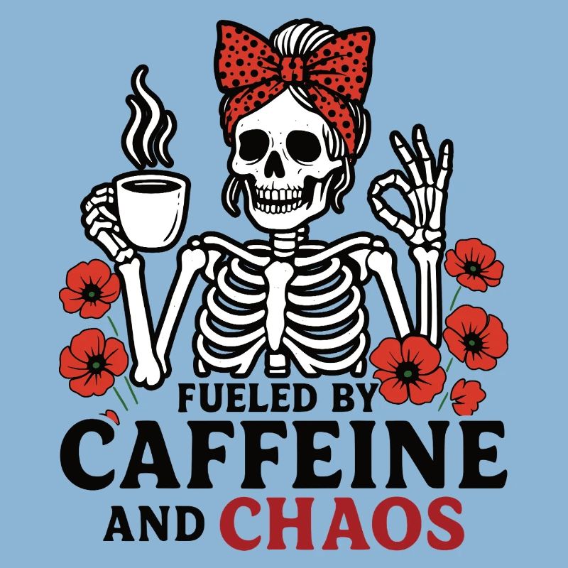 Mutter Koffein Mutter Skelett Kaffee