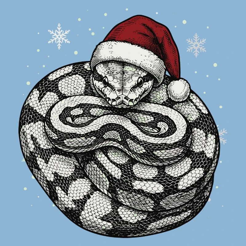 Serpent roi python roi de Noël Python boule