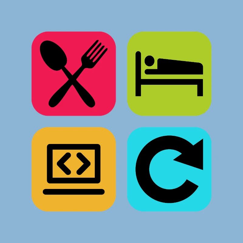 Eat Sleep Program Repeat Funny Quote Code