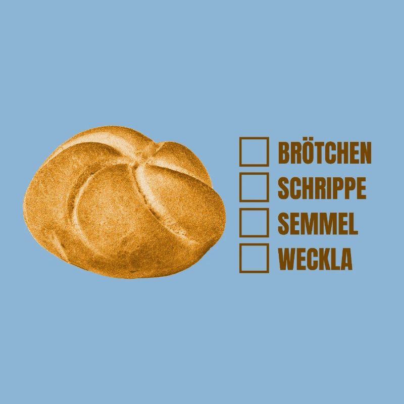 Brötchen oder Semmel? – Lustiges Dialekt-Design