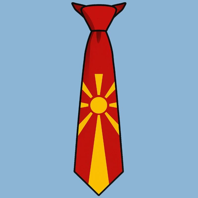 Cravate Macédoine – Conception du drapeau