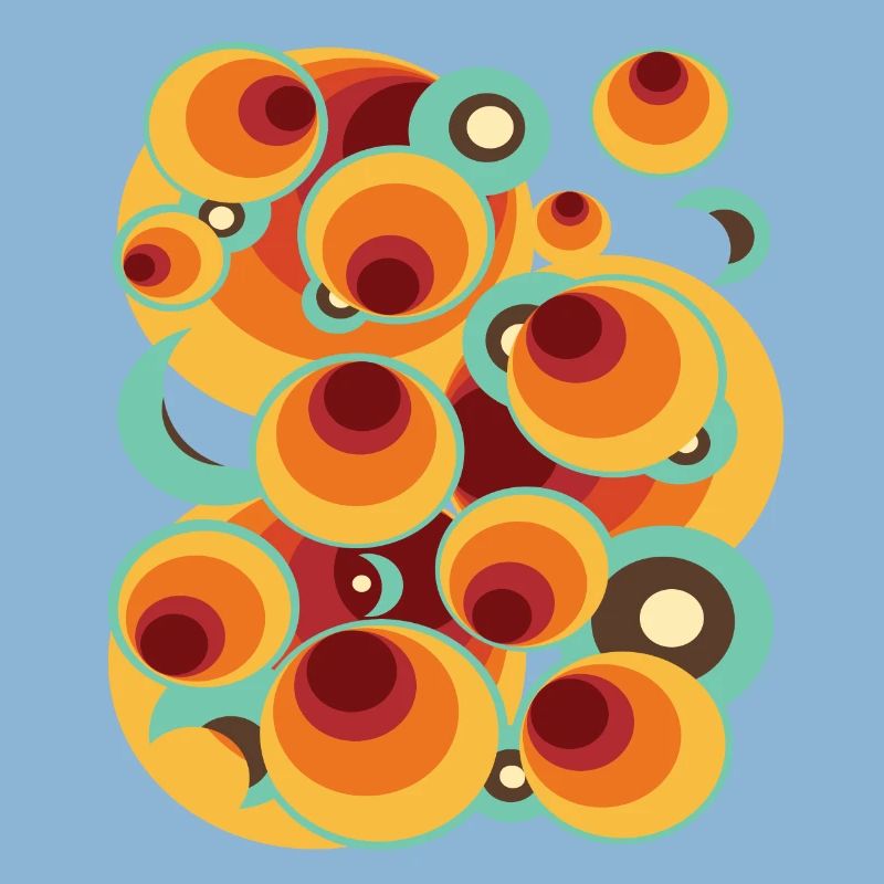 Abstract Polka Dot Ball Circle Pattern