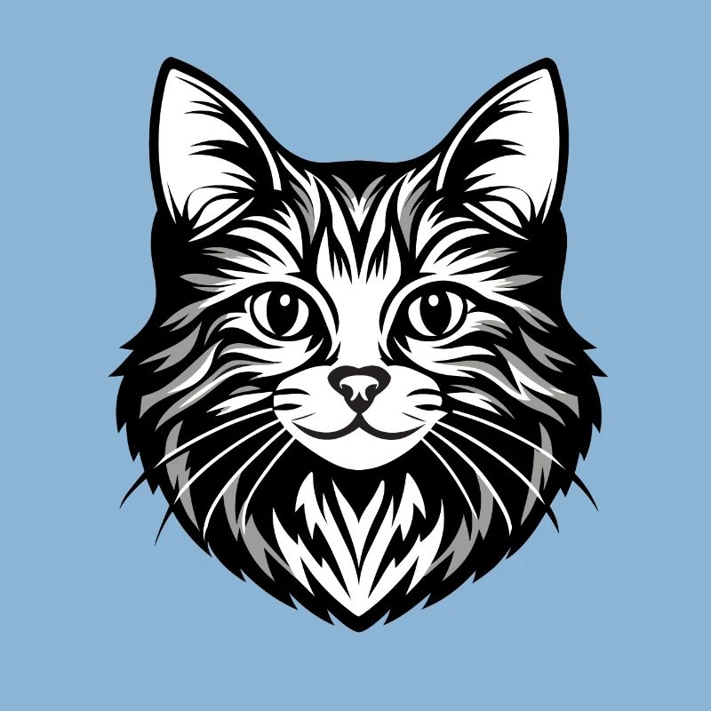 Illustration complexe de visage de chat