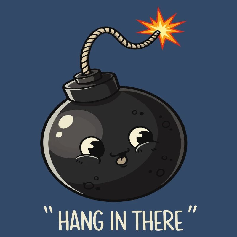 Kawaii Exploding Bomb Comic Design