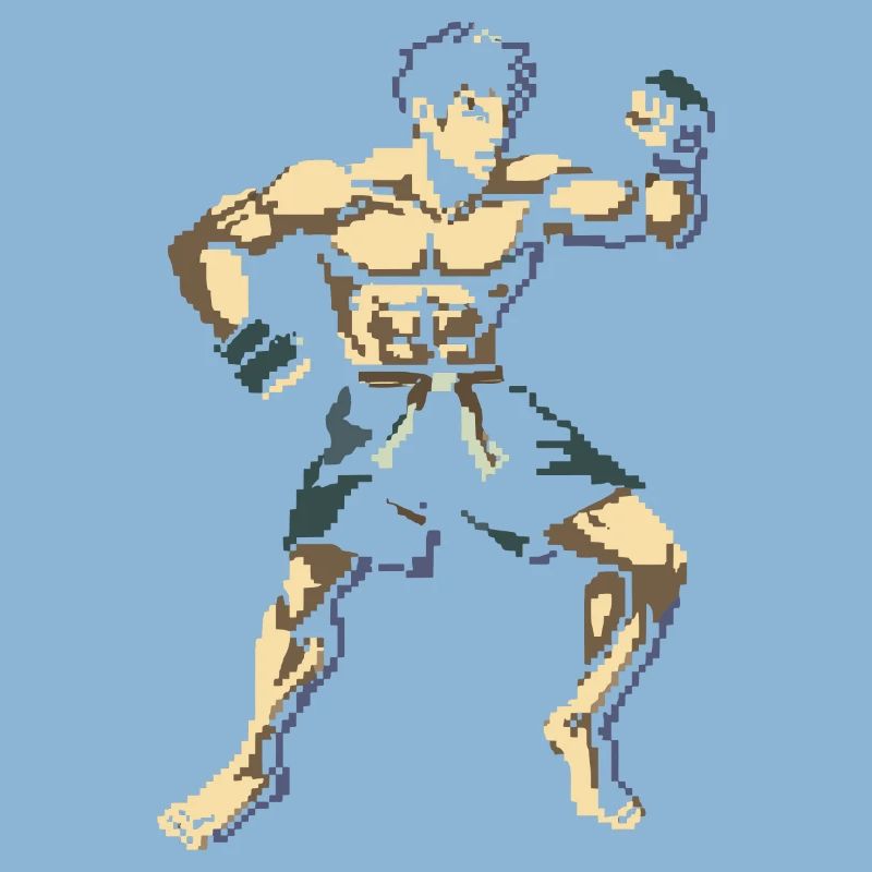 Kickboxer Pixel Graphics