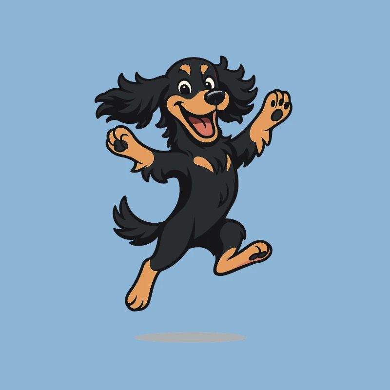Bouncing Cartoon Cocker Spaniel