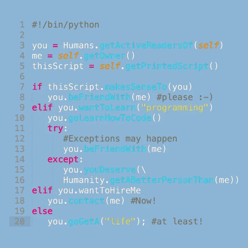 Être amis avec les programmeurs (en Python)