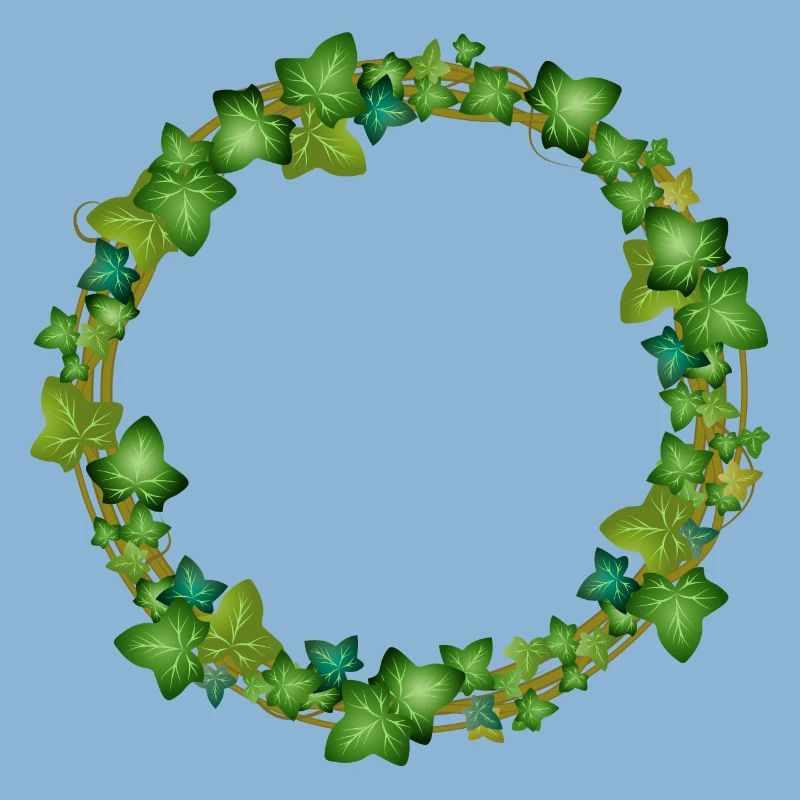 dekorativer Efeu Kranz oder Efeu Rahmen