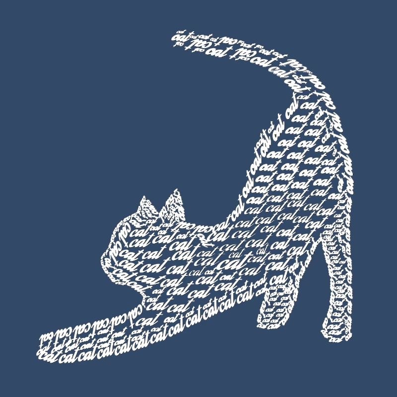 Schrift muster, gestreckte Katze, hell