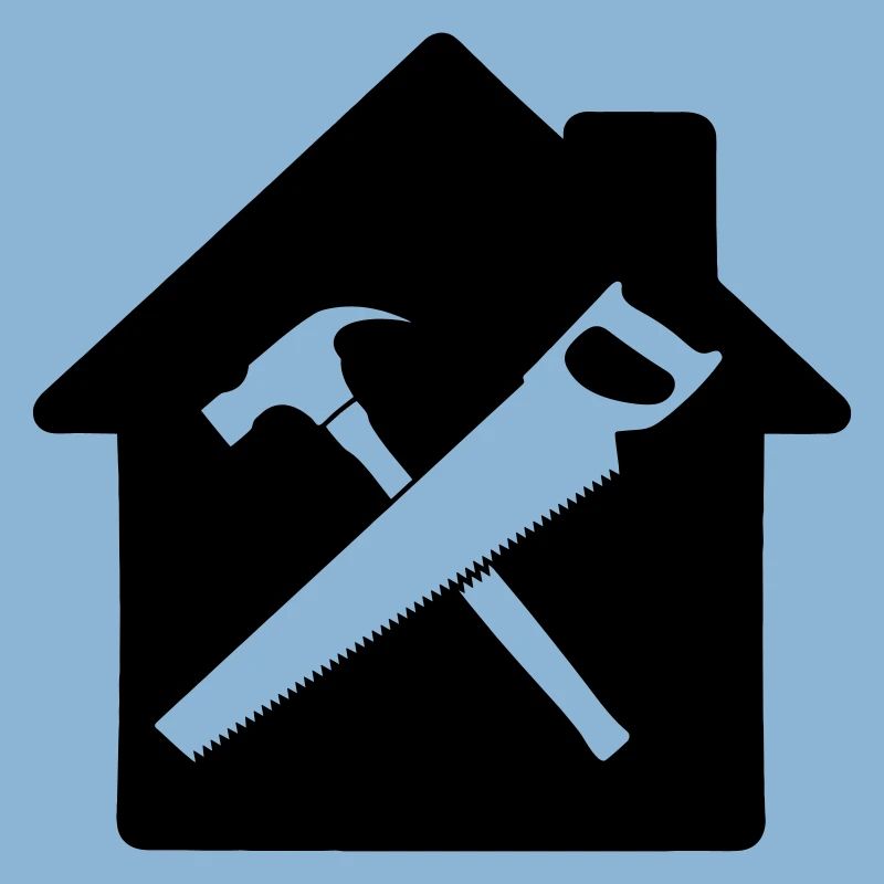Construction de maison à logo d’outil de charpentier