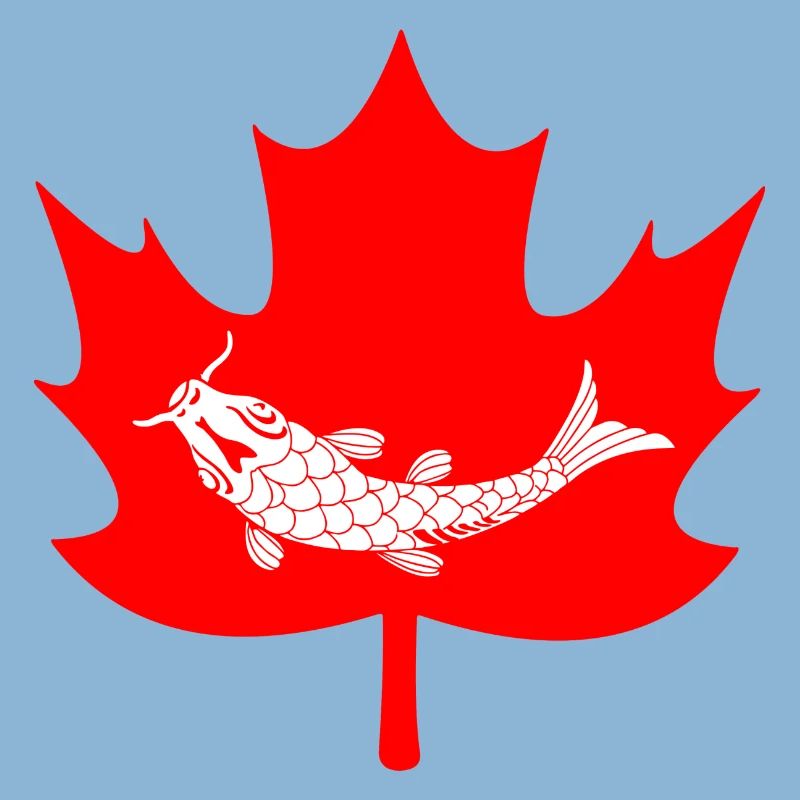 Canada maple leaf fish logo