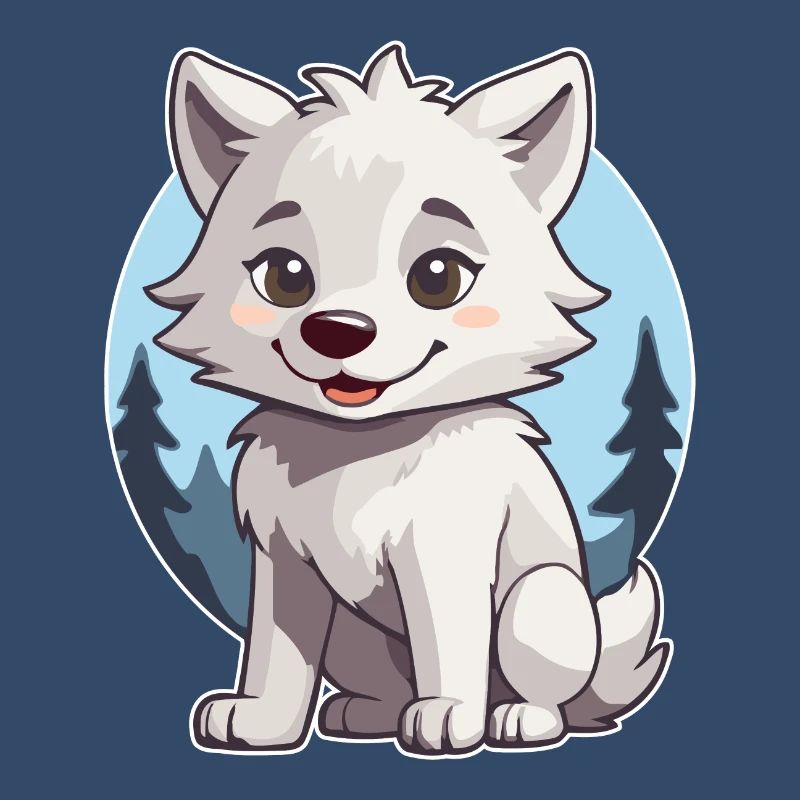 Niedlicher Wolf oder Hund Husky