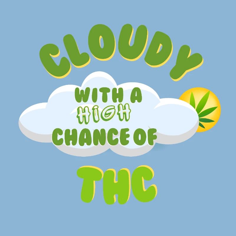 Conception de célébration du THC nuageux