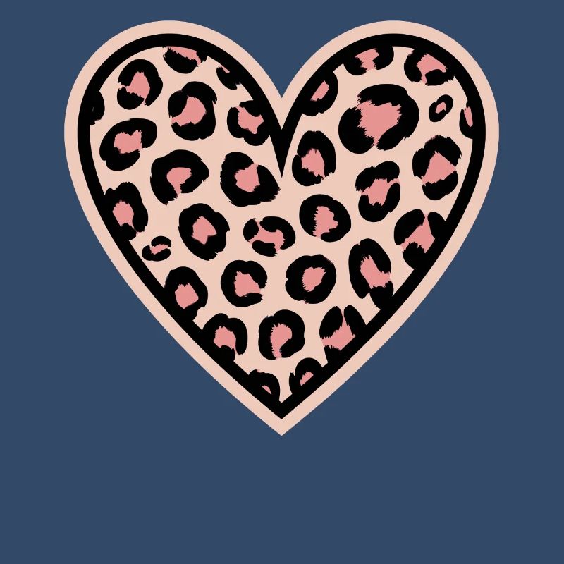 Leopard heart pattern
