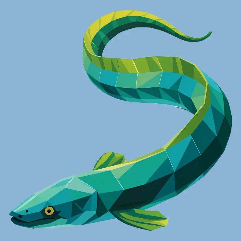 Eel - Cool Low Poly Logo