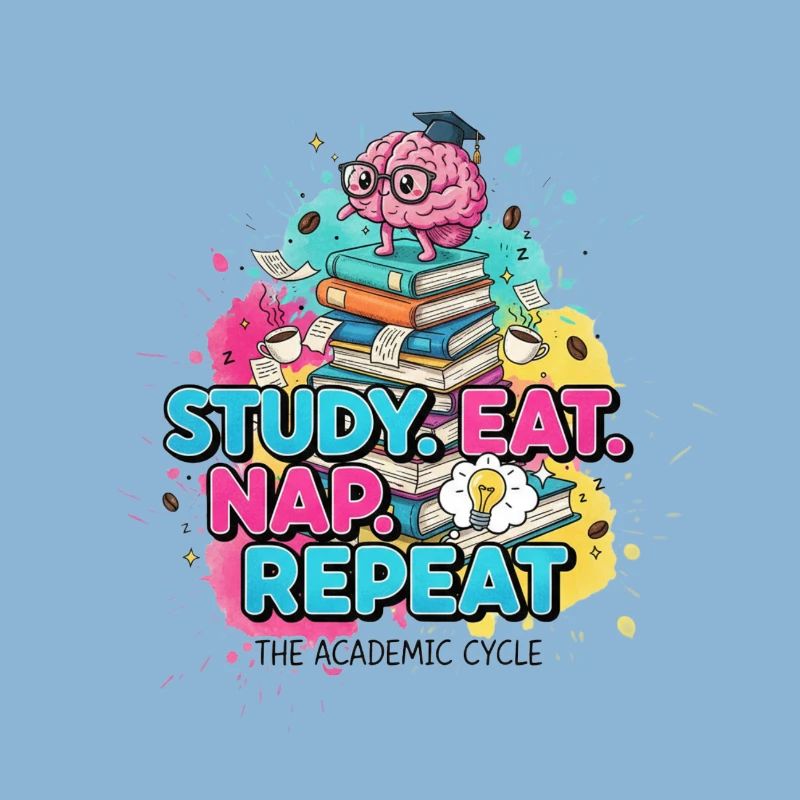 Study Eat Nap Repeat - Student Academic Cycle
