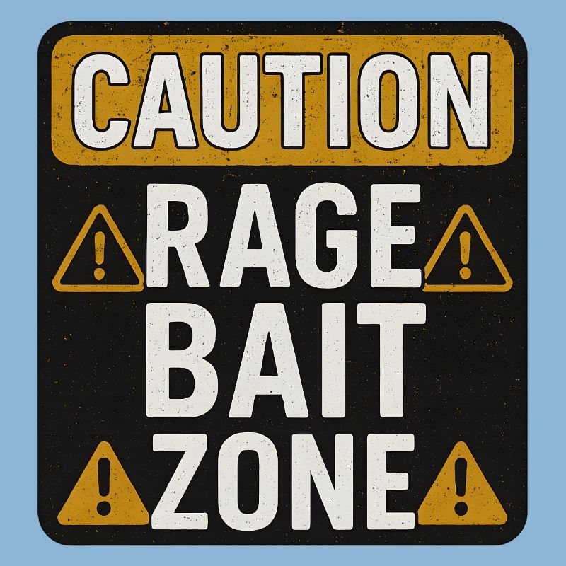 Caution Rage Zone, Funny Sarcastic Saying 