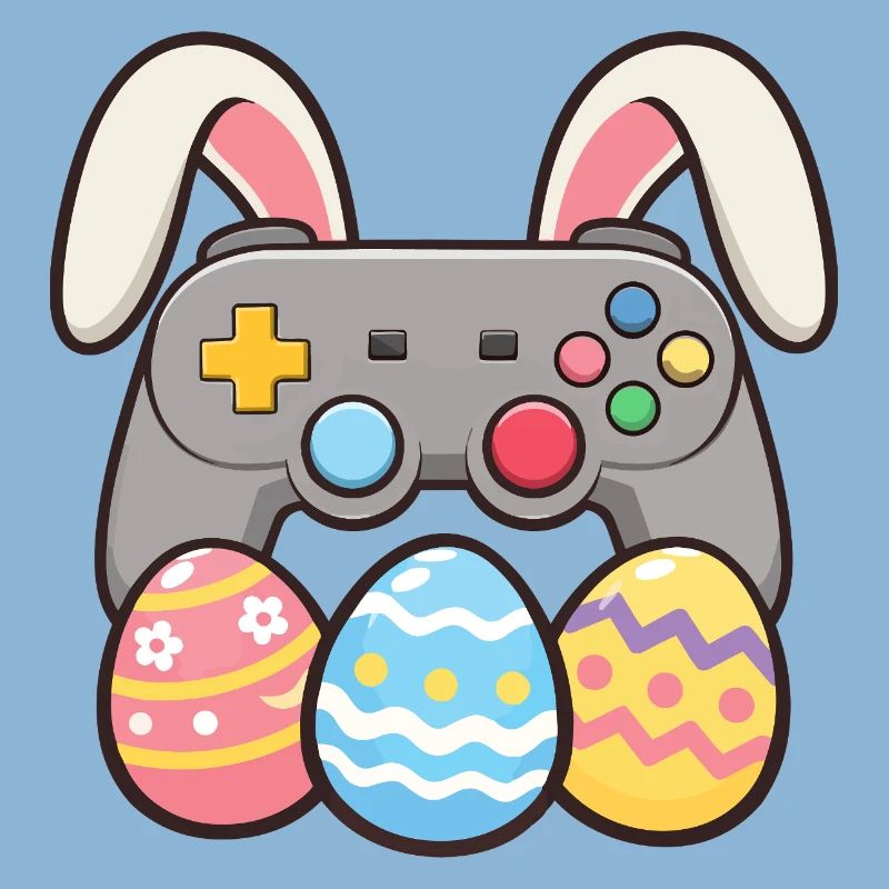 Bunny Gaming Controller Easter Gamer Fun