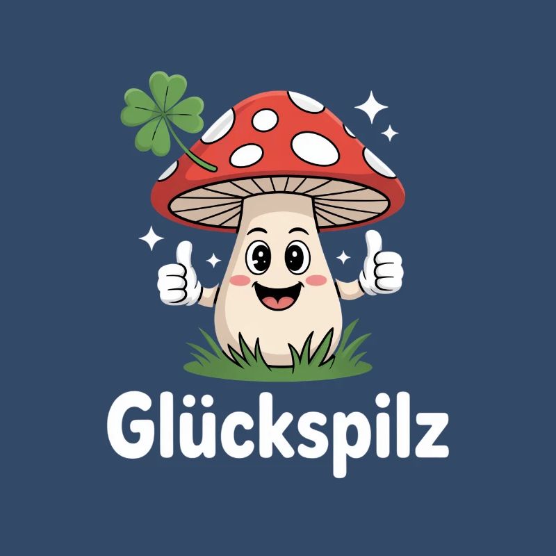 Lucky Funny Toadstool with Shamrock