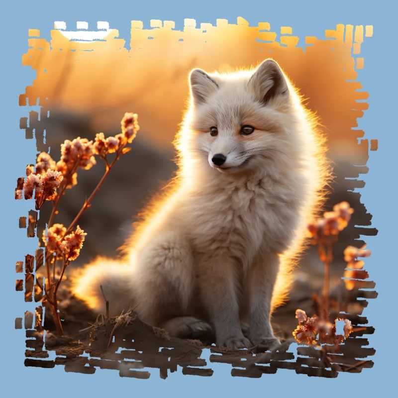 Arctic fox in the Sobbeb sinking
