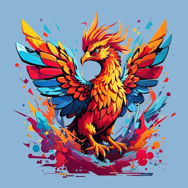 Explosion de couleur de Phénix de Feu