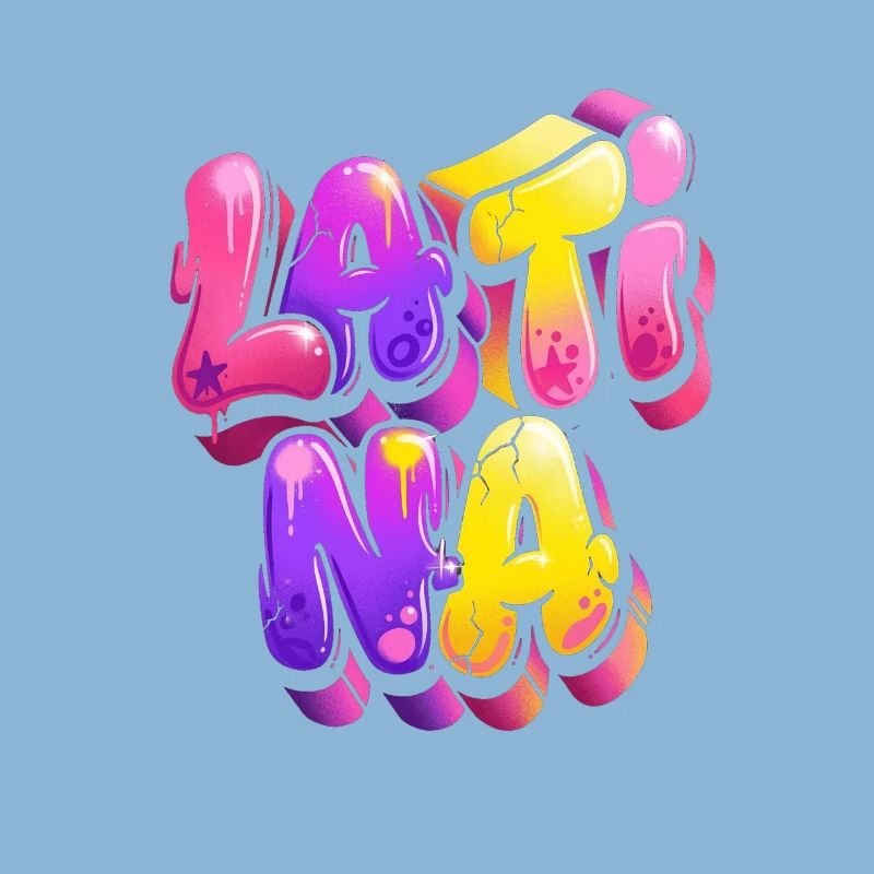 Neon Graffiti Lettering Gradient