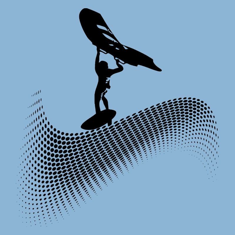 Wingfoiler on wave