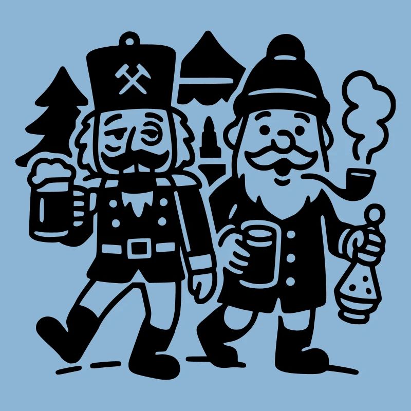 Mulled Wine Drinking Team Santa Claus Nutcracker