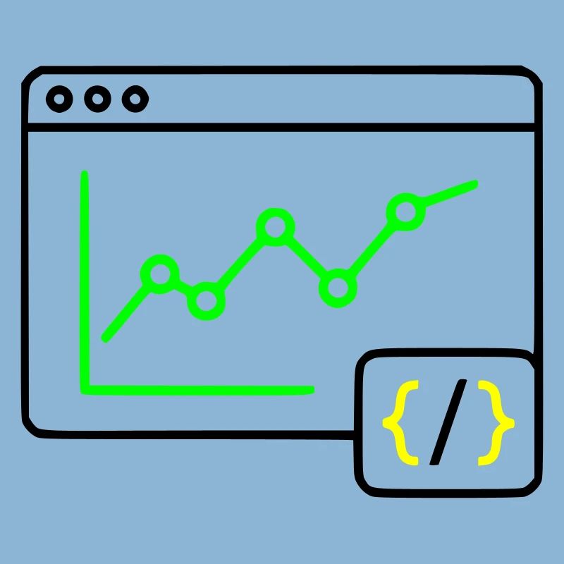 Web Analysis Chart Coding Browser Vector
