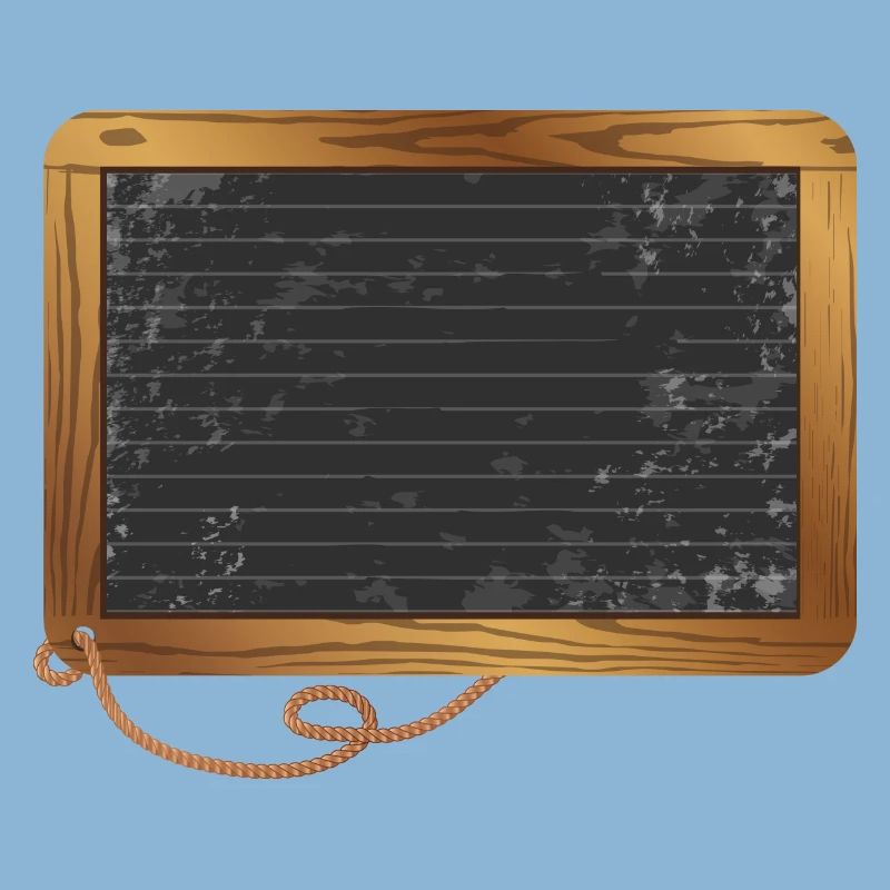 empty black slate for labeling