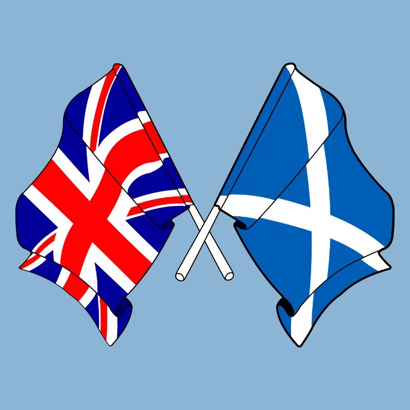 Drapeau de l’Angleterre et drapeau de l’Écosse