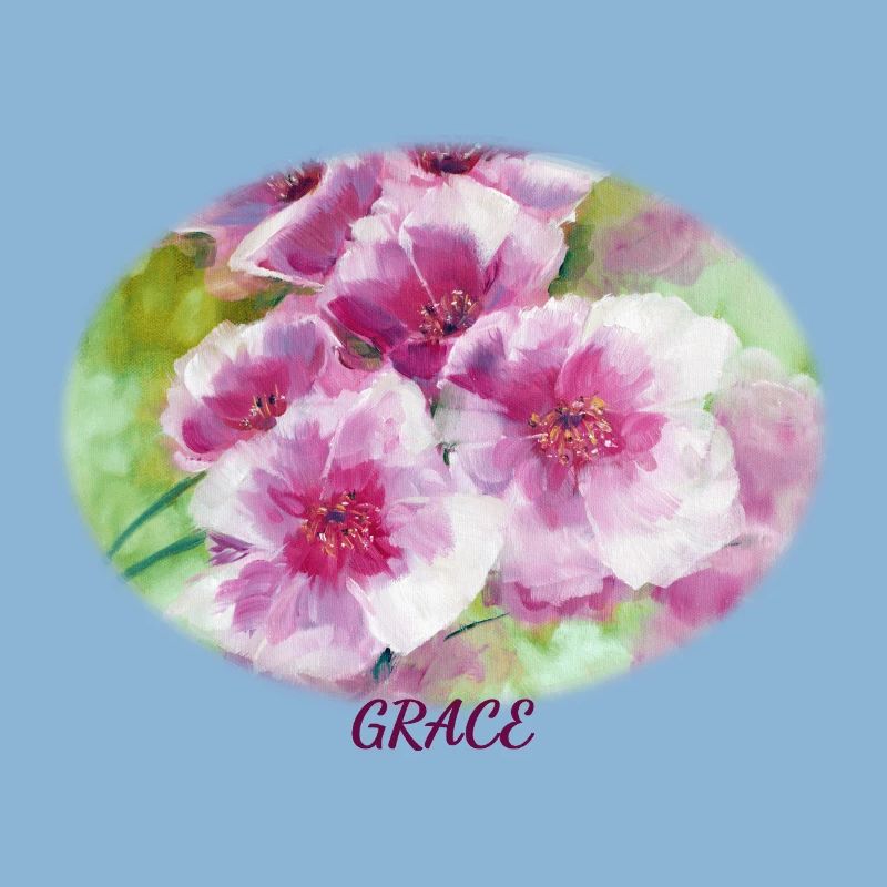 Grace - Vibrant Spring Blossom Ellipse