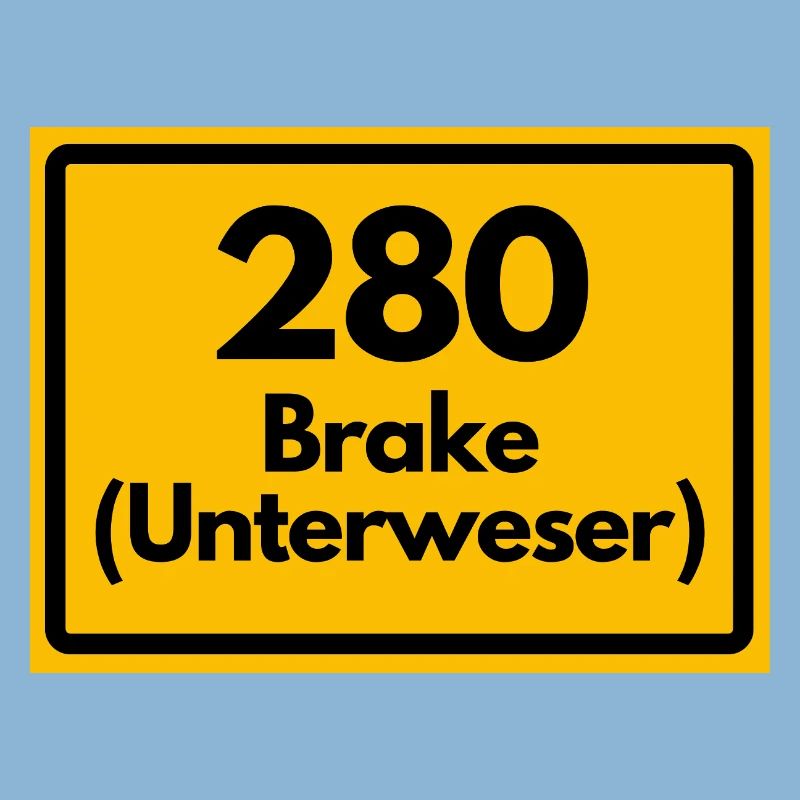 OLD POSTCODE ZIP CODE RETRO 2880 BRAKE UNTERWESER!