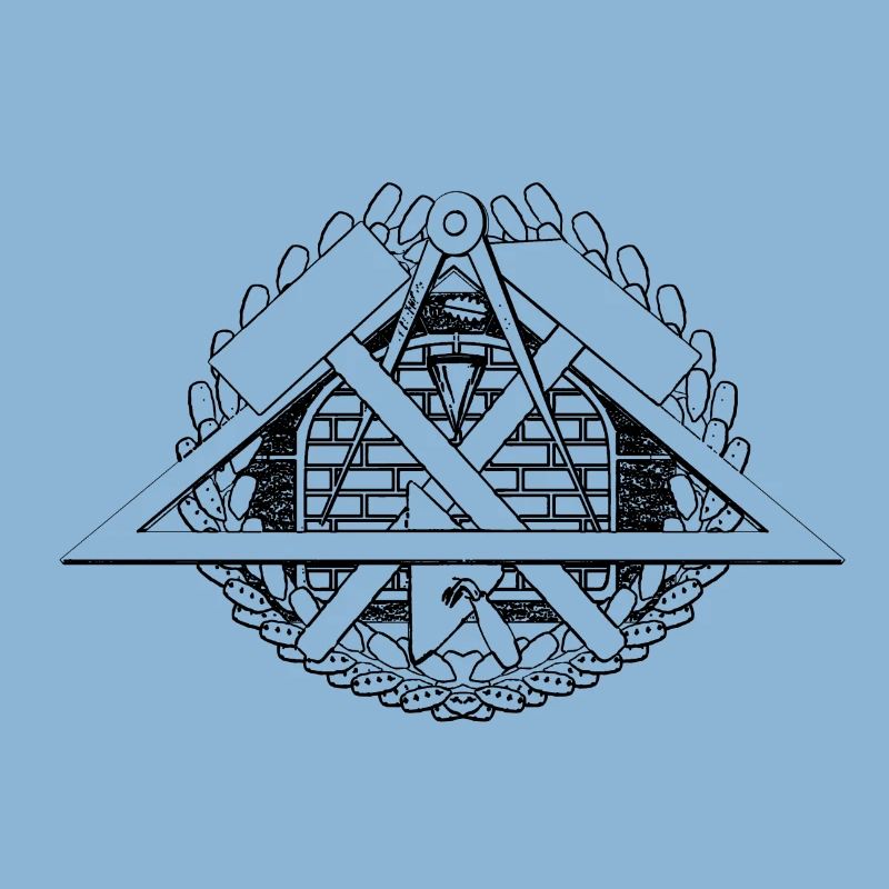 Pattern emblem symbol mason craft.