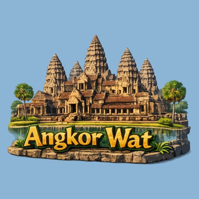 Angkor Wat : complexe du temple aux couleurs du sable