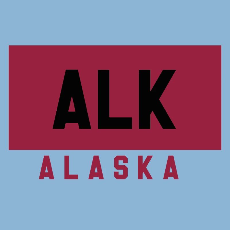 Alaska Typography in Ruby Color