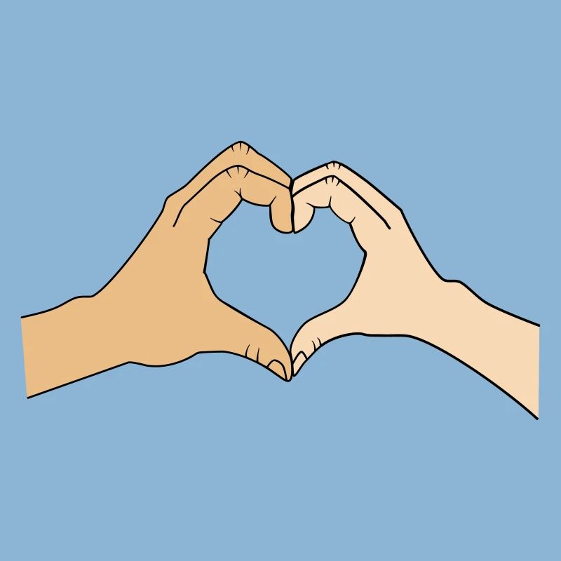 Heart hands – customizable for couples