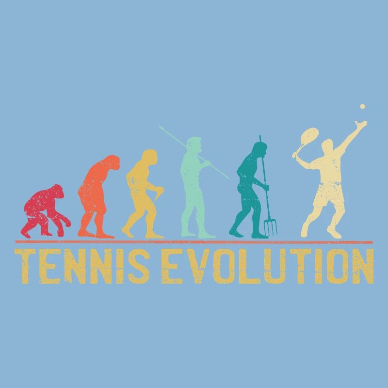 Tennis Evolution Evolution Graphic Design