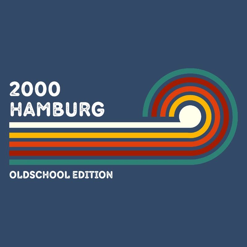 Hamburg Retro Shirt 2000 Code postal Souvenir Code postal